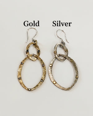intertwined oval earrings