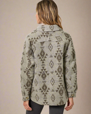 back of aztec shirt jacket