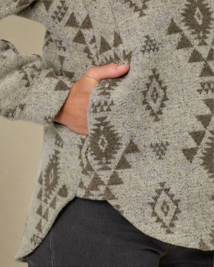 aztec shirt jacket pocket