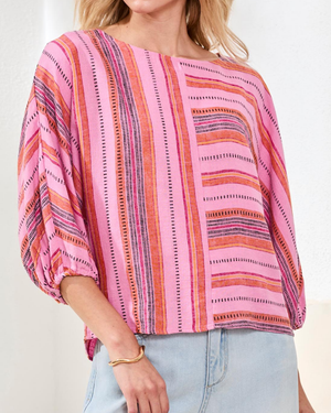 Boatneck Pink Top