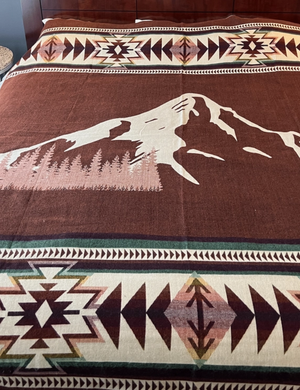 Brown Mt Hood blanket