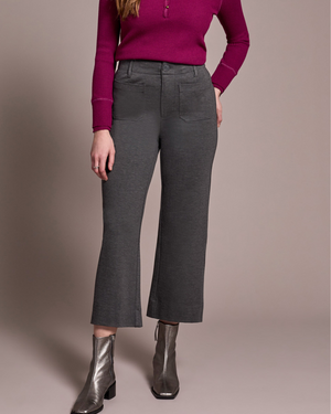 Charcoal Ponte Capri Pant
