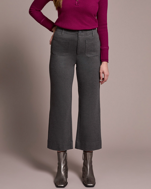 Charcoal Ponte Capri Pant