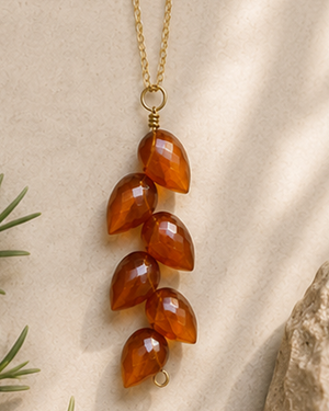 hessanite garnet necklace