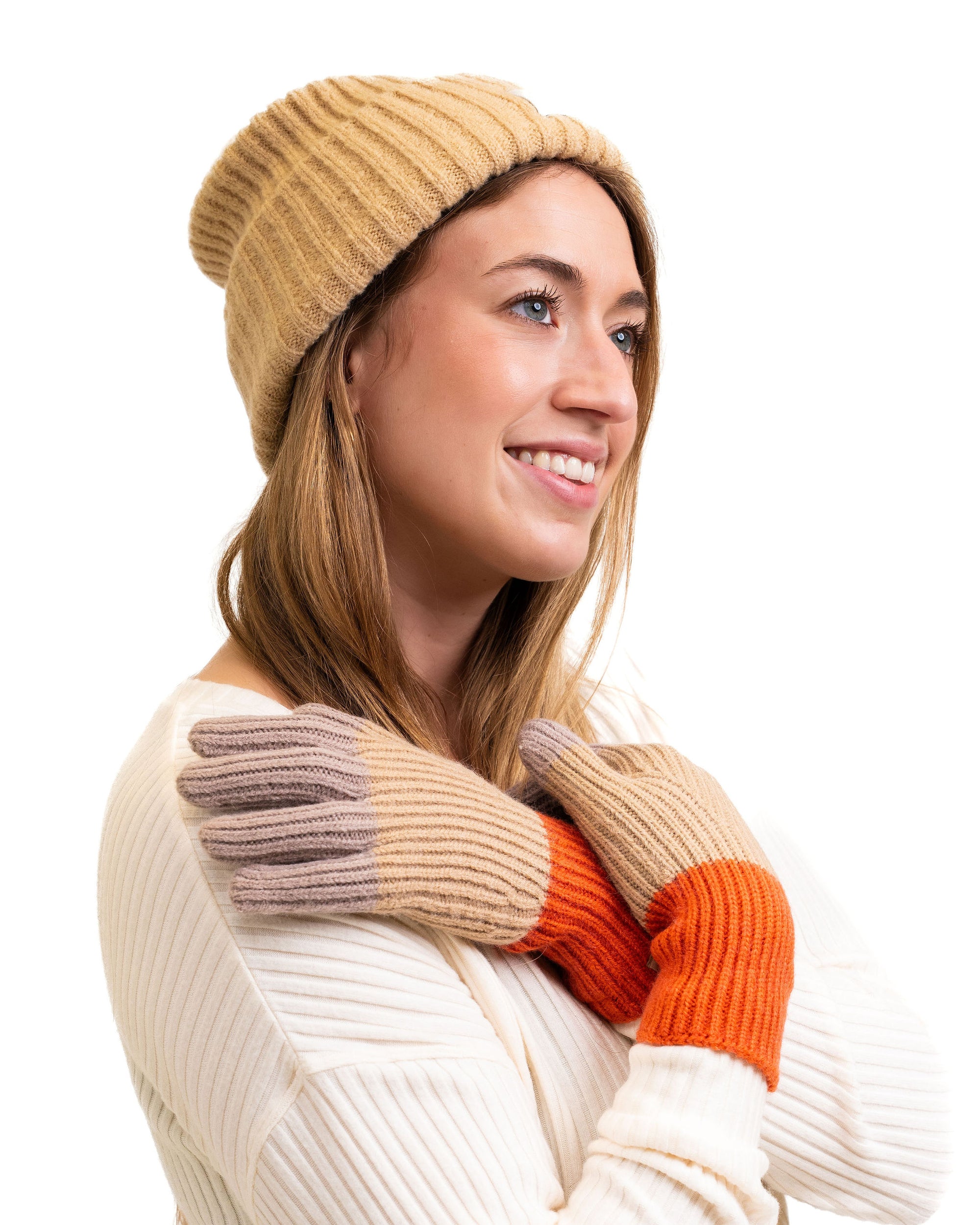 mustard beanie hat