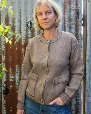 Contrast Stitch Cardigan