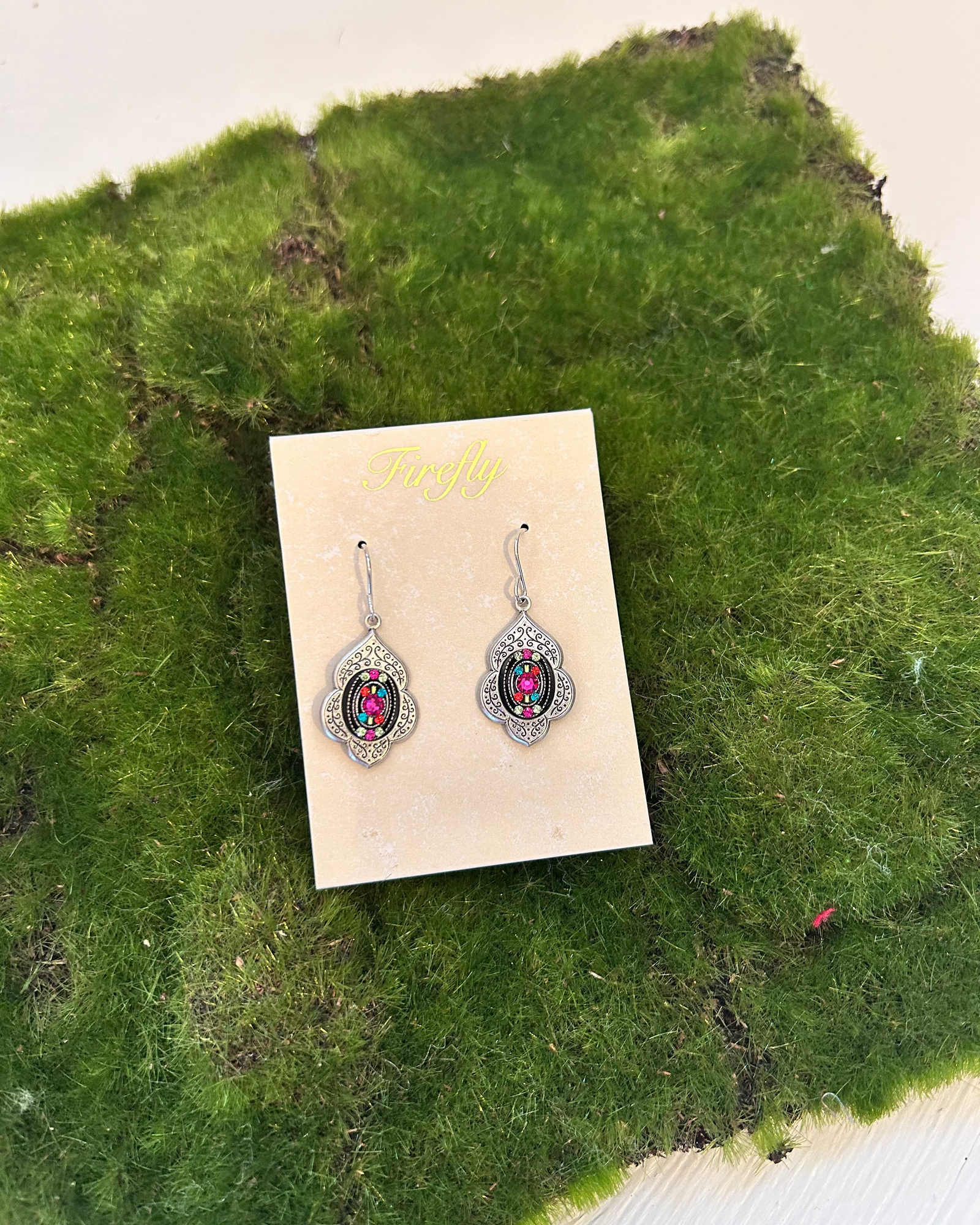 arabesque multi colored earrings