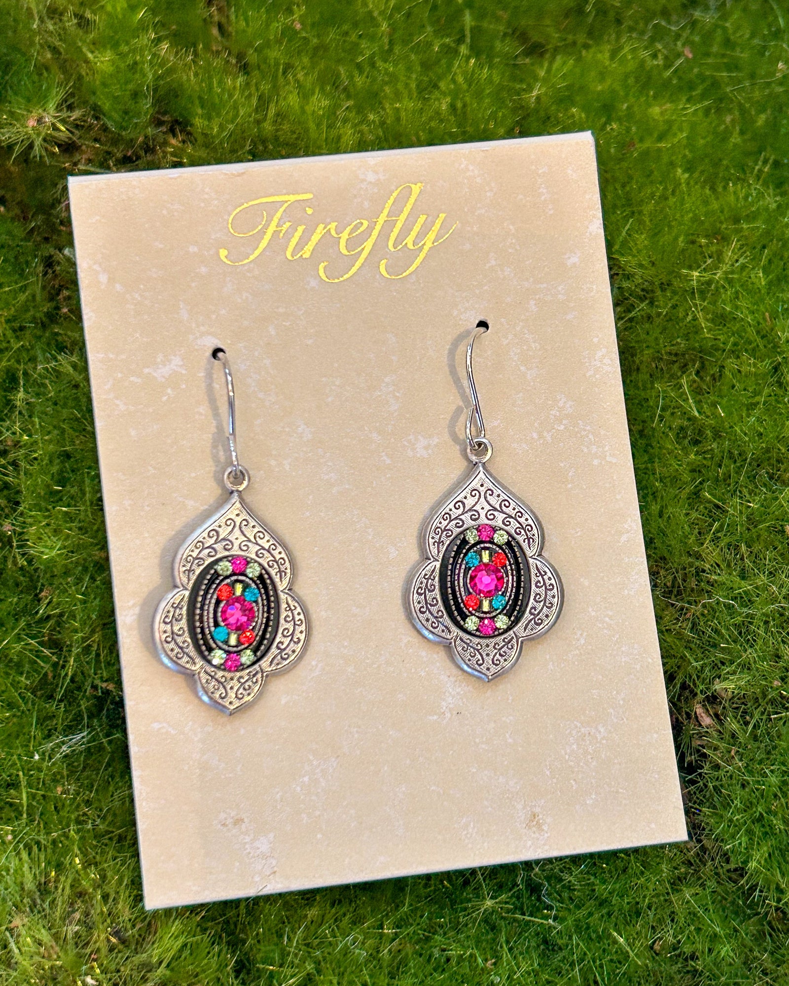 arabesque multi colored earrings