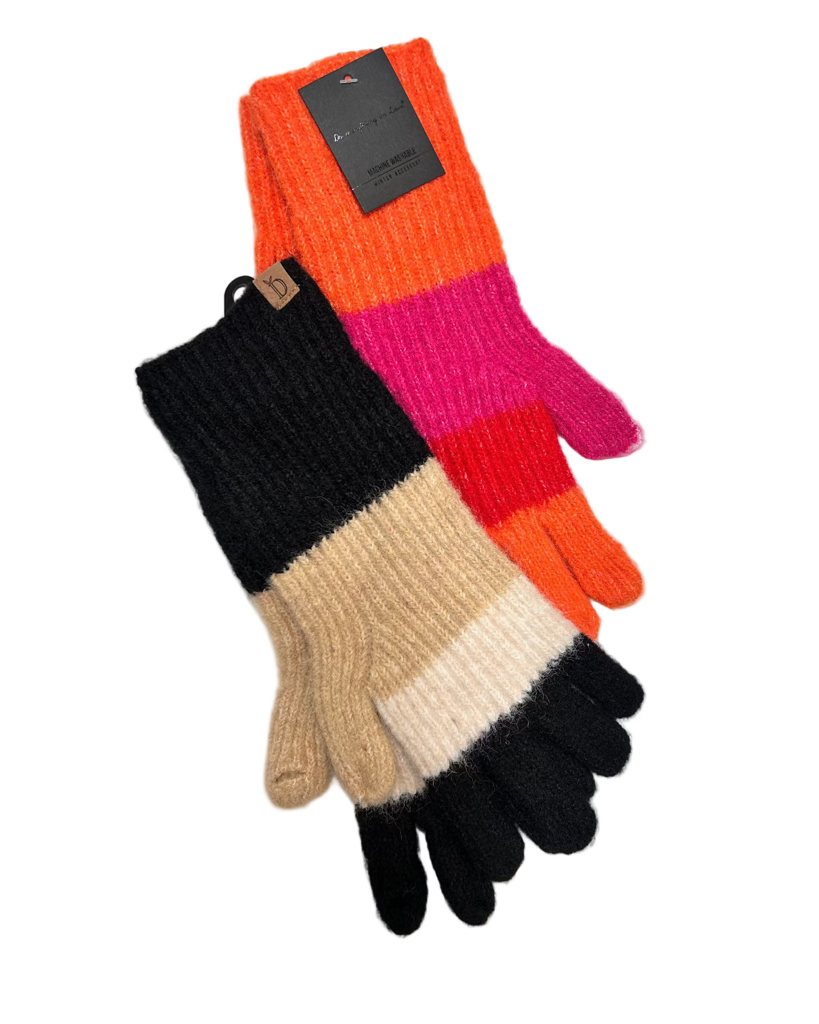 contrast gloves