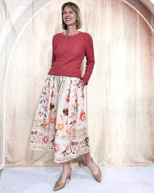 italian floral skirt