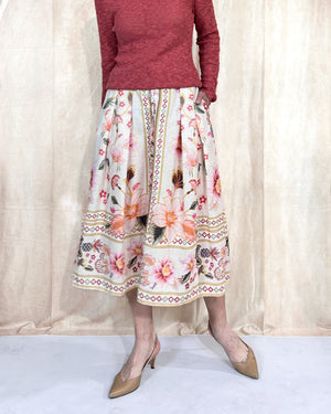 italian floral skirt