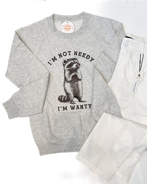 needy raccoon sweatshirt