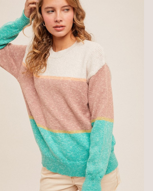 Jade Block Sweater