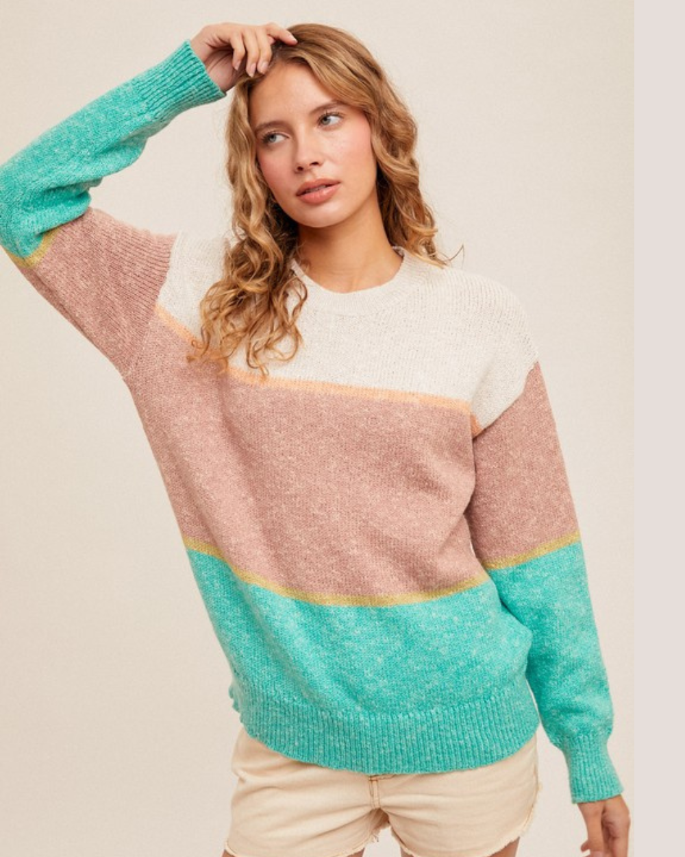 Jade Block Sweater