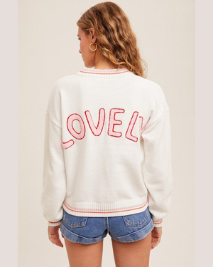 lovely zip up sweater jacket