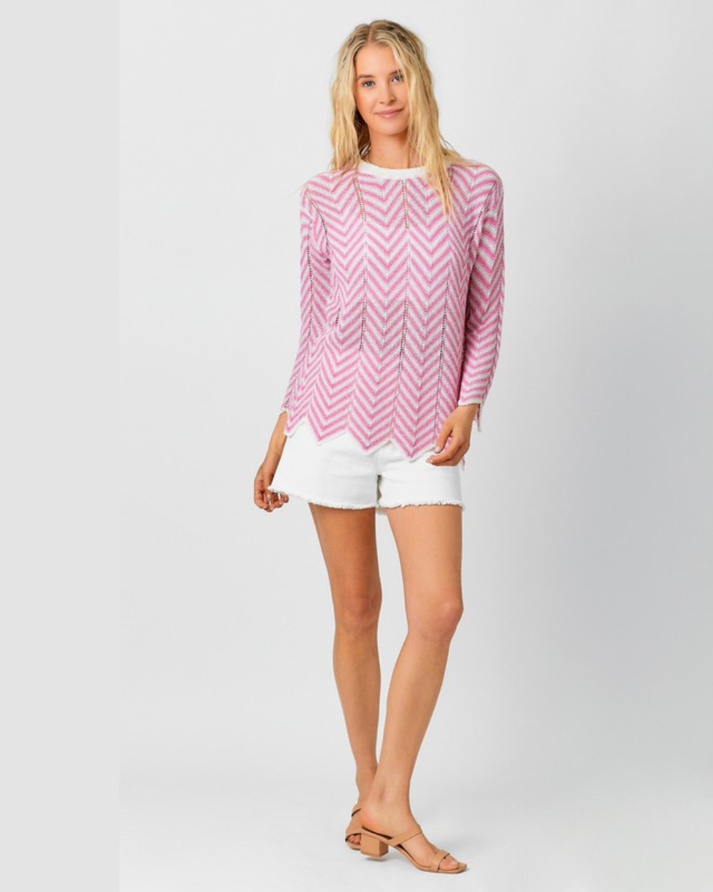 scallop edge sweater