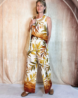Brown Tropical Pants