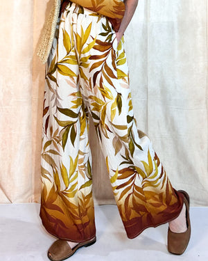 Brown Tropical Pants