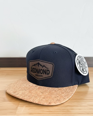 black cork bill hat