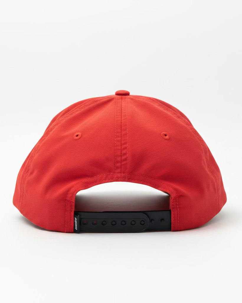 Orange flat bill ball cap