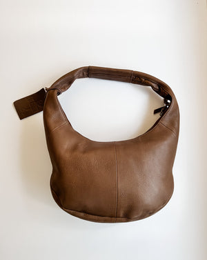 brown travel purse