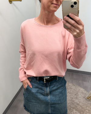 bubblegum seamed sweater