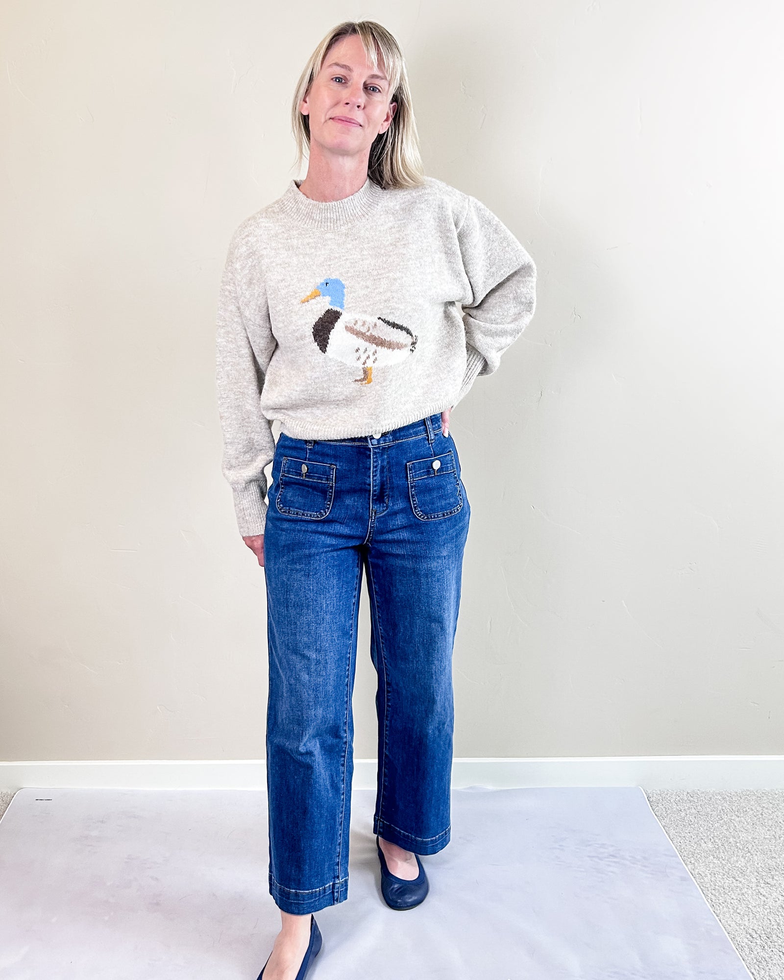 duck knit sweater