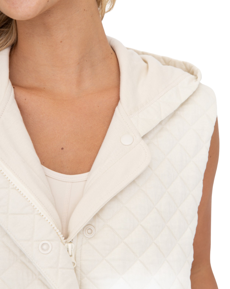 ivory quilted vest