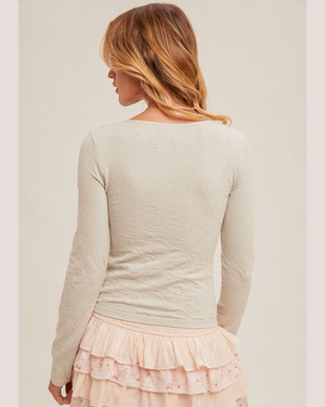 Jacquard Seamless Cardigan