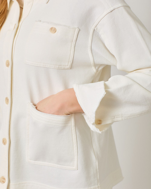off white washed shacket