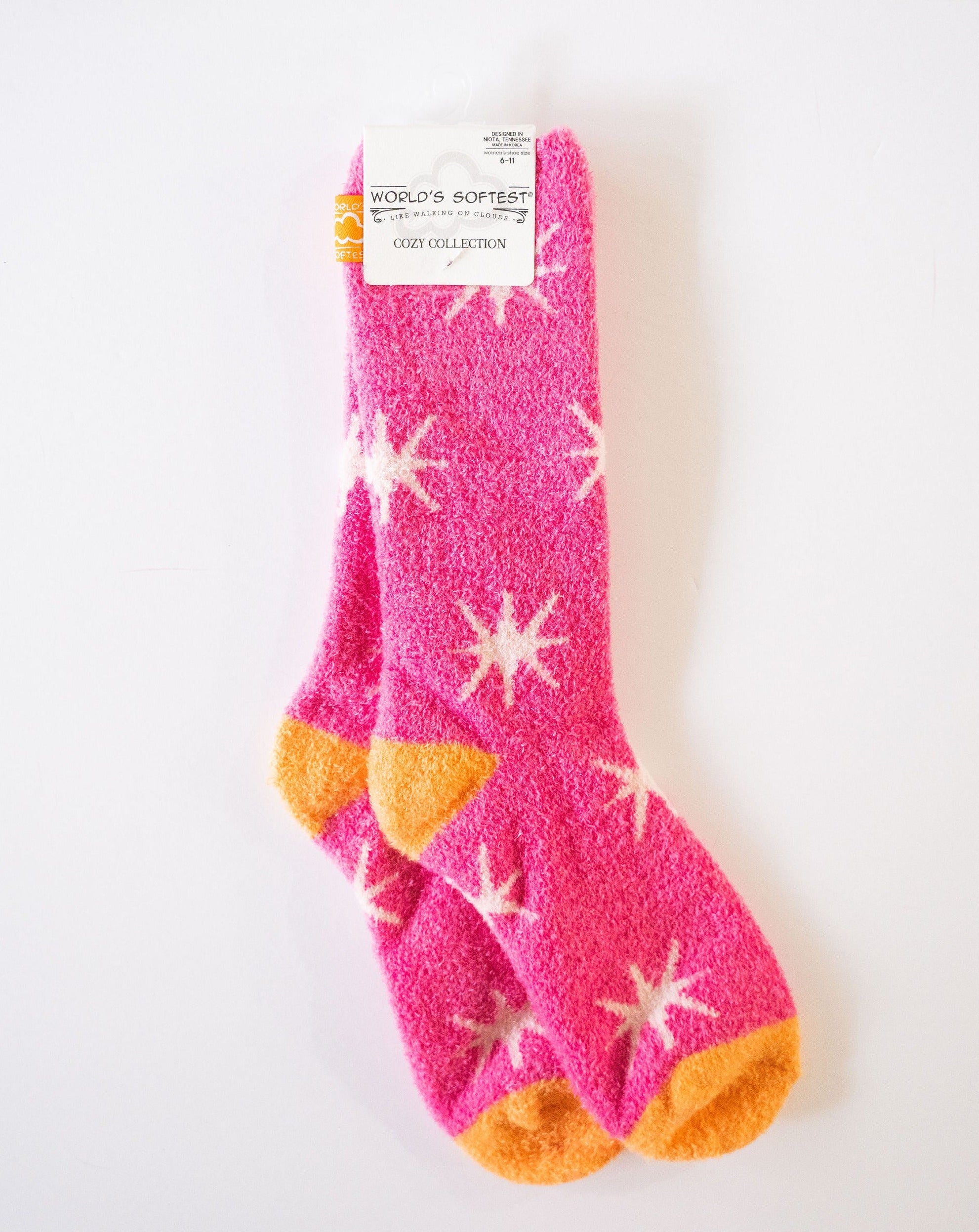 pink starburst socks