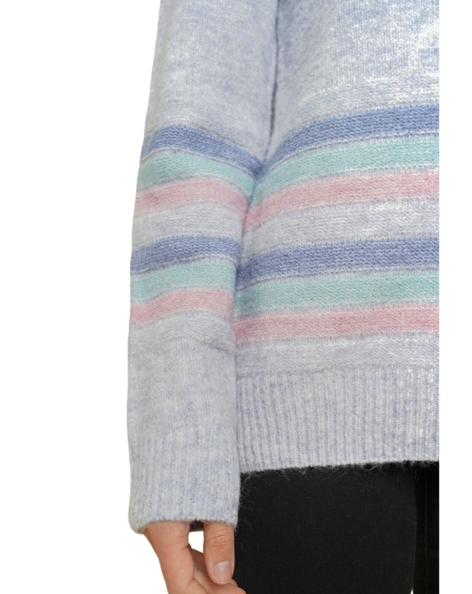 Round Neck Multi- Stripe Pointed Sweater Top