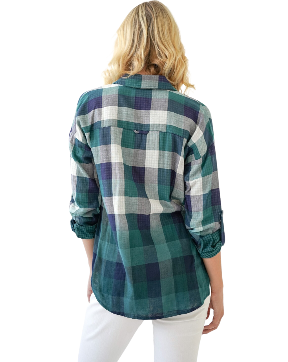 Plaid Shirt with rollover sleeves 