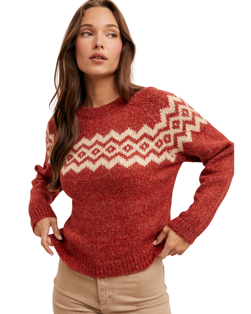 red sweater