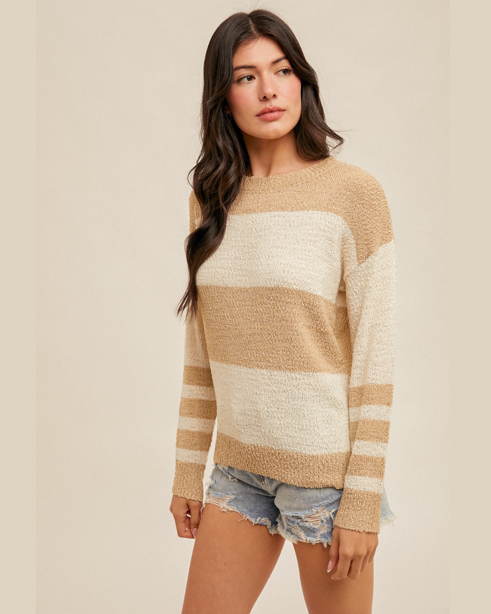 Taupe textured sweater