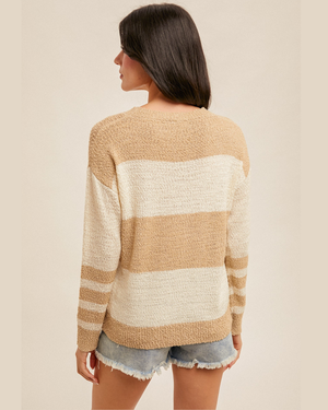 Taupe textured sweater