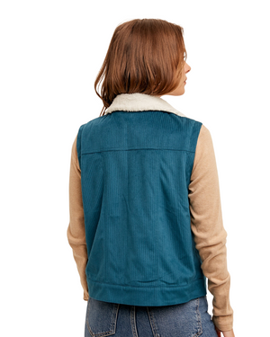 Teal Cord Vest