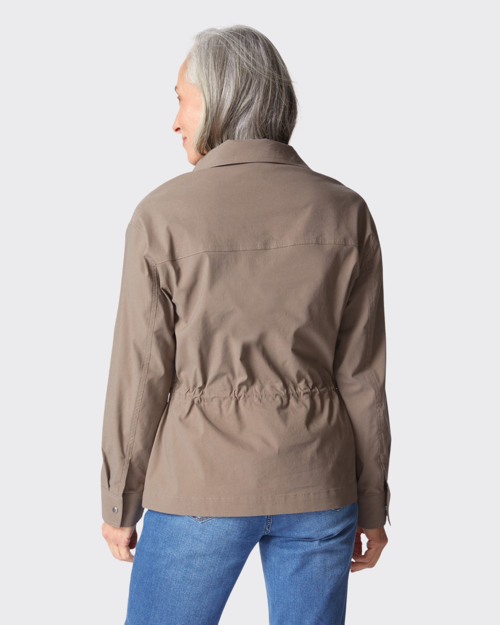 travel jacket in truffle