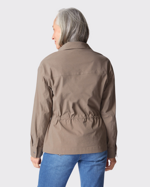 travel jacket in truffle