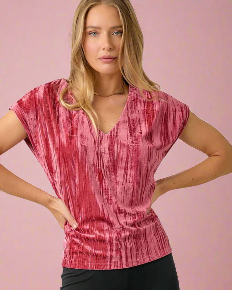 cupro velvet top