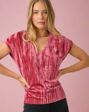 cupro velvet top