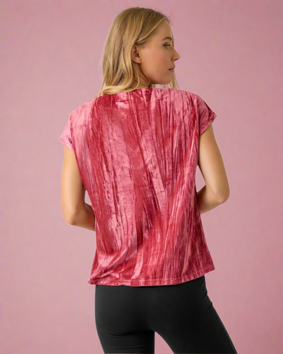 cupro velvet top