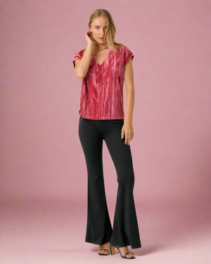 cupro velvet top