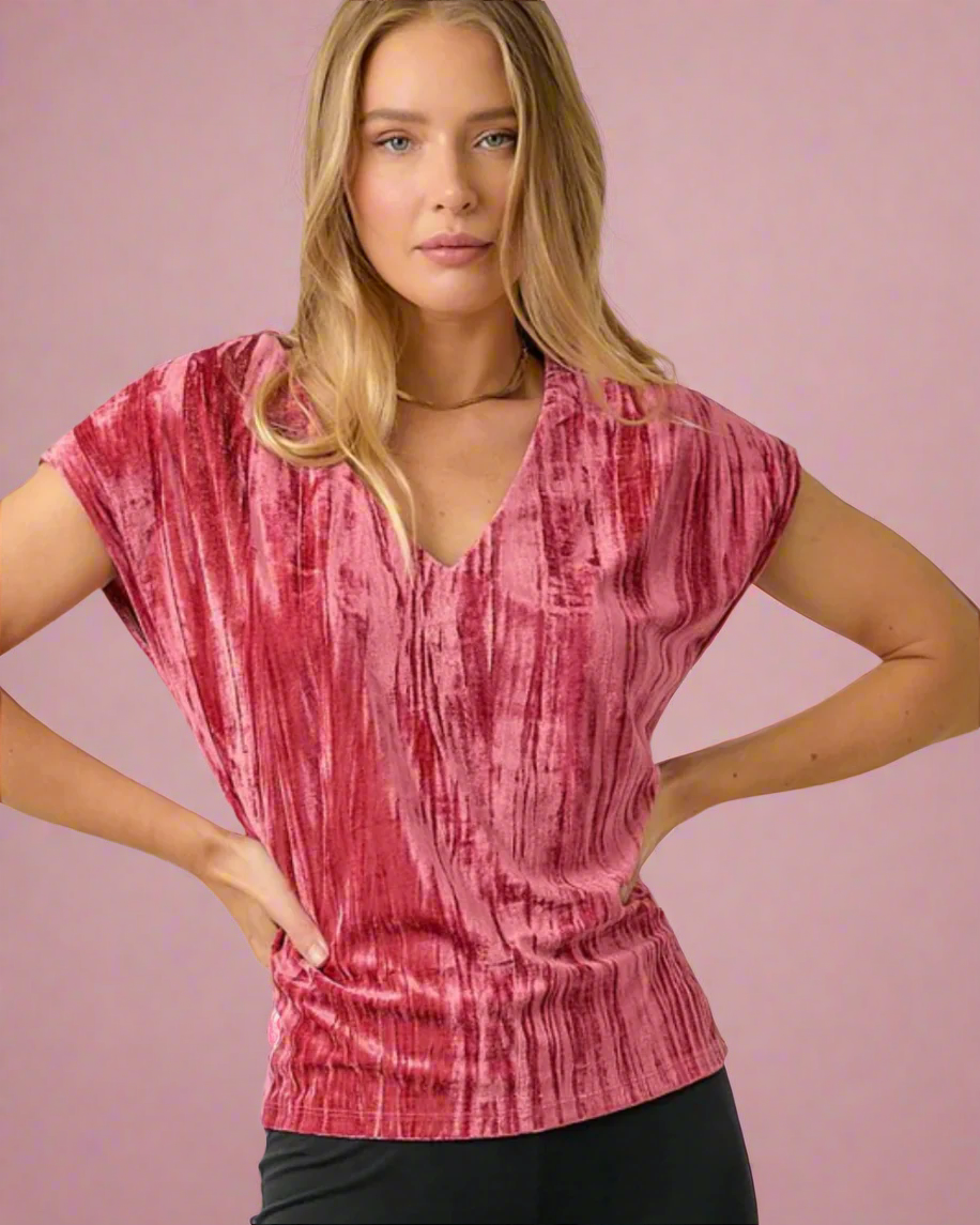 cupro velvet top