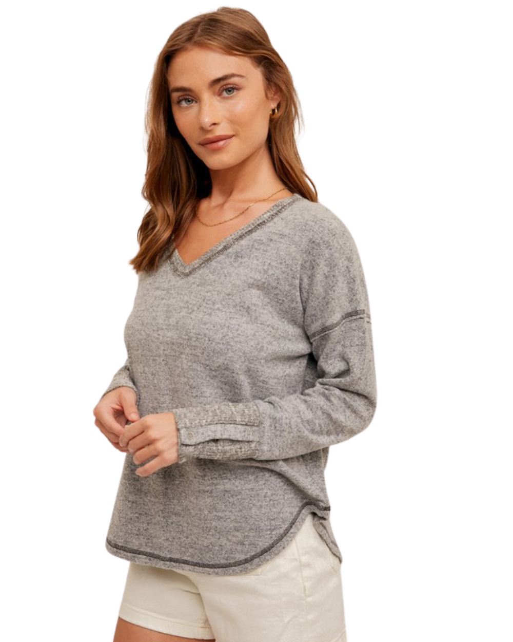 Hacci Pullover in grey