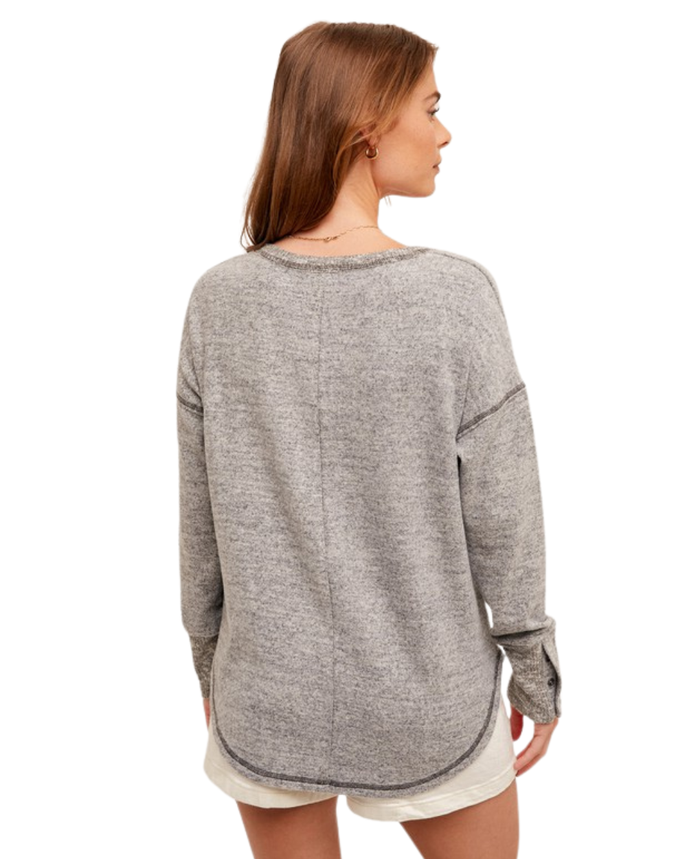 Hacci Pullover in grey back