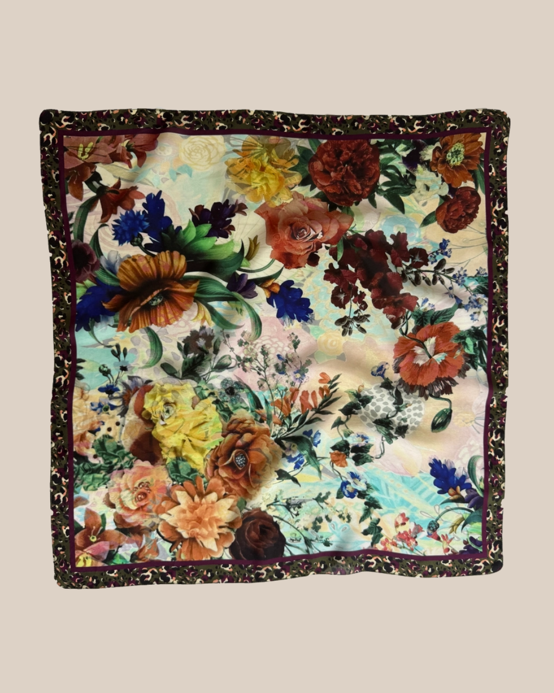 border print floral scarf