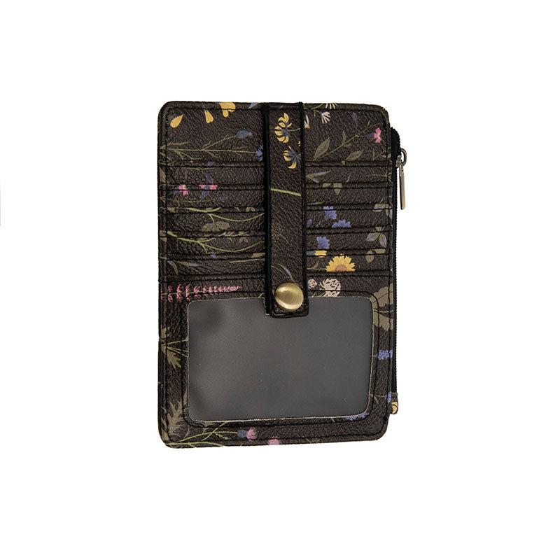 black floral wallet