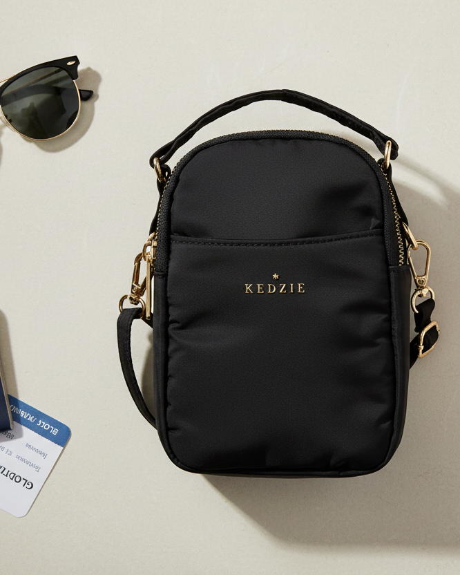 black crosstown crossbody