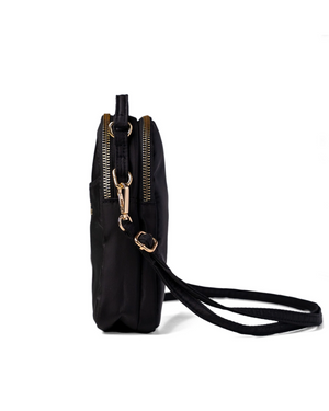 black crosstown side view crossbody